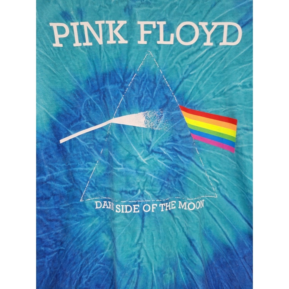 Pink Floyd Dark Side of the Moon Tie Dye Blue Shirt XL - Picture 2 of 8